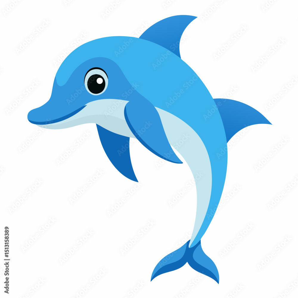 Fototapeta premium dolphin isolated on white background