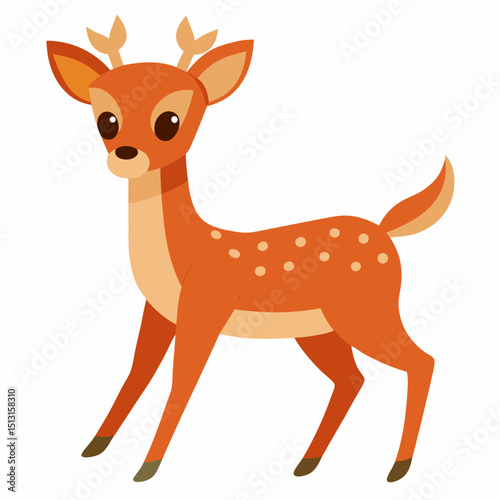 vector illustration of a deer