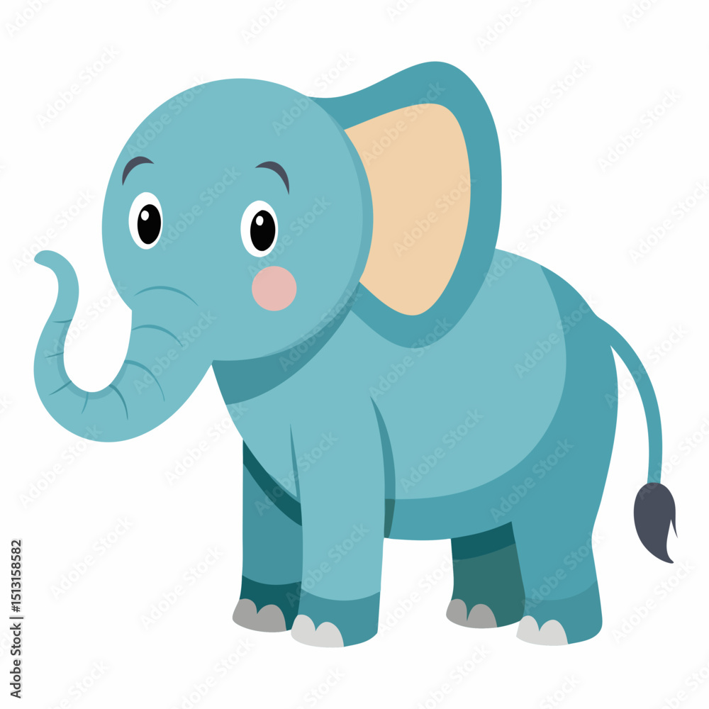 Naklejka premium baby elephant cartoon