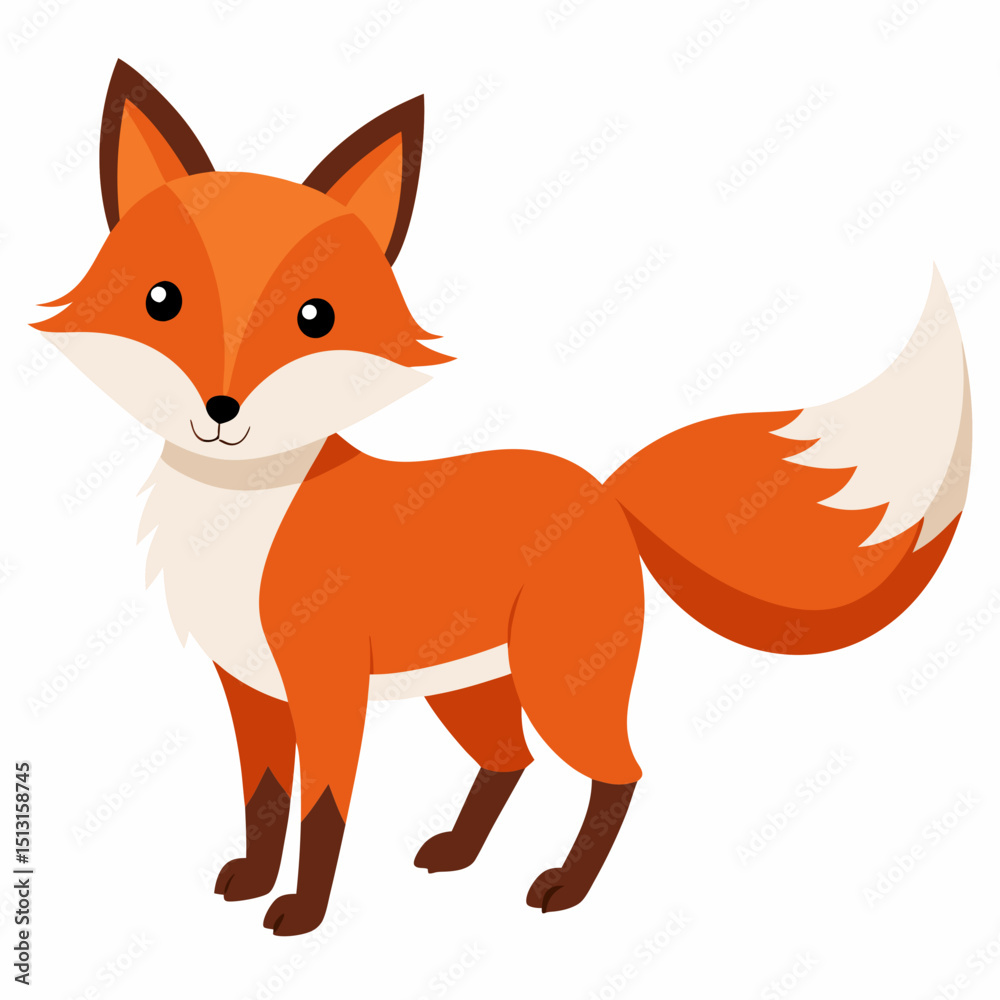 Obraz premium red fox cartoon