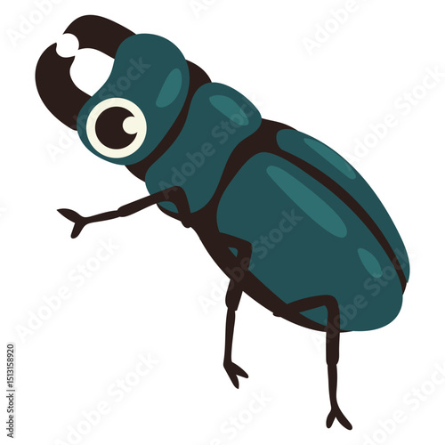 lesser stag beetle illustration