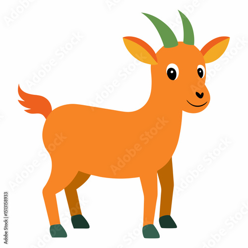 vector illustration of a goat
