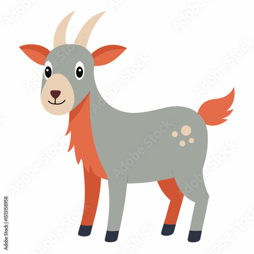 animal, cartoon, goat, vector, illustration, donkey, farm, mammal, cow, cute, isolated, white, animals, nature, funny, milk, deer, drawing, livestock, reindeer, art, horse, cattle, head, wild