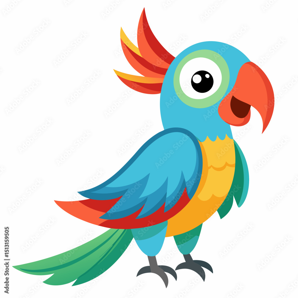 Fototapeta premium parrot on a branch