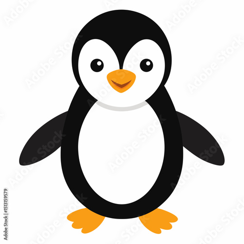penguin on snow