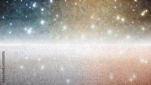 Abstract background showing a cosmic sky with a bright horizon and light