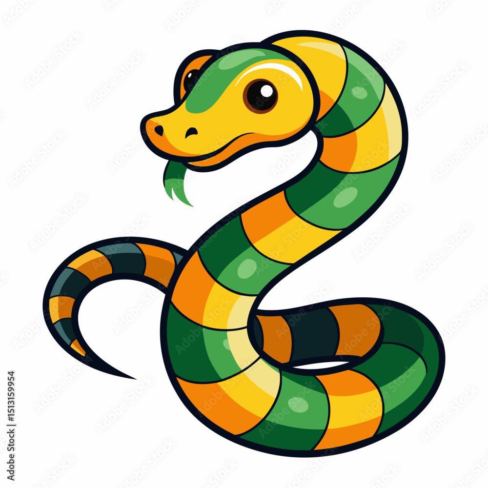 Naklejka premium snake with a snake