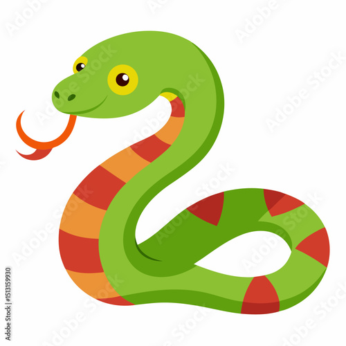 snake on a white background