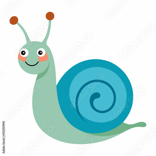funny snail cartoon