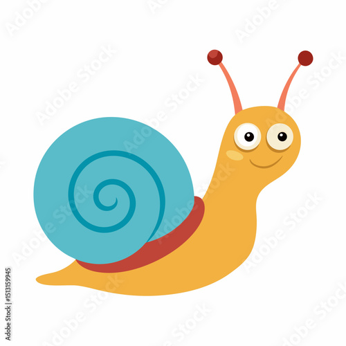 funny snail cartoon