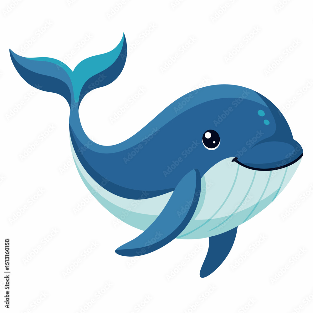 Fototapeta premium cartoon, fish, dolphin, sea, animal, water, ocean, whale, vector, illustration, shark, nature, mammal, cute, aquatic, marine, art, wave, blue, underwater, swimming, life, icon, bird, design