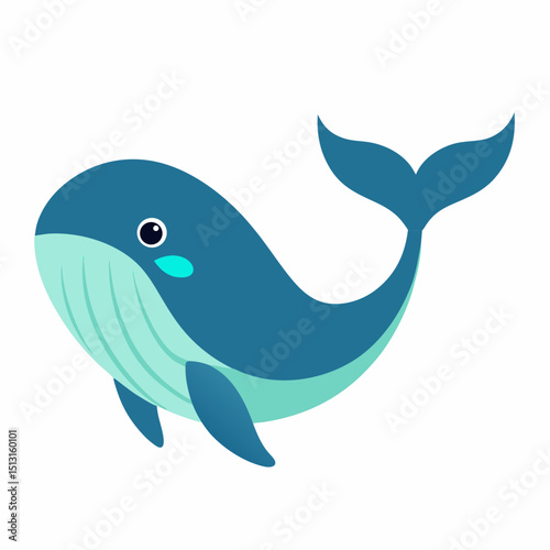 vector illustration of a cartoon fish