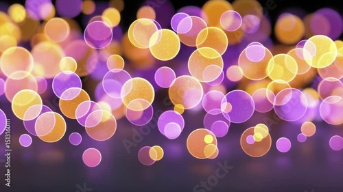 Abstract design features vibrant glowing circle on a dark background creating a modern and festive look.