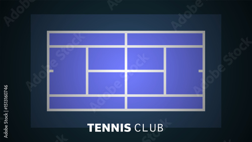 Tennis Indoor Court for use in online sporting events, Illustration for Tennis sports concept, Vector Illustration EPS 10