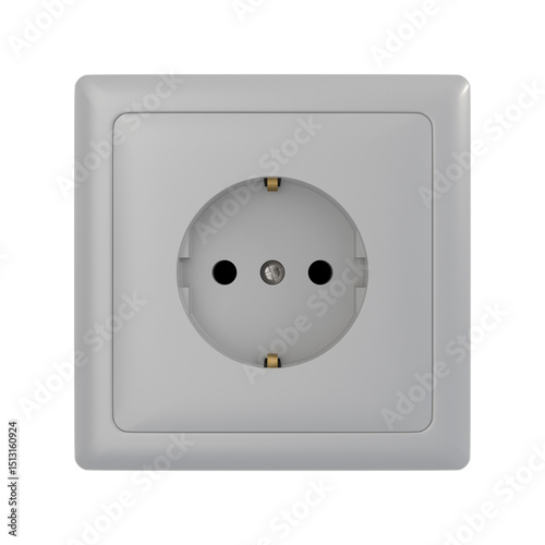 Electrical socket on white background. Isolated 3D illustration