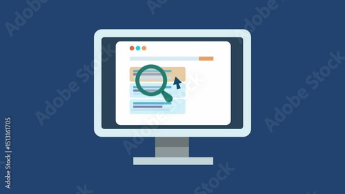 Website paid marketing on internet, Search advertising, Paid marketing on internet 2d animation with alpha matte