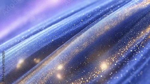 Elegant blue textile texture with glitter detail creates a beautiful backdrop.