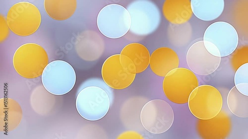 Gentle light bokeh animation with circle element for abstract presentation background.