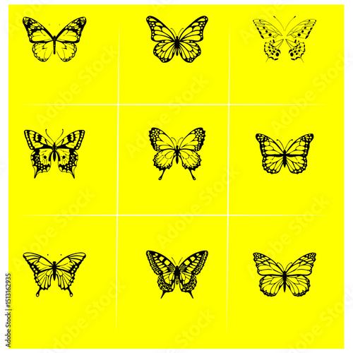 butterfly editable vector  design 4