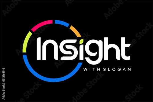 modern minimalist word of insight . clean alphabet font. lowercase typography, vector illustration	
