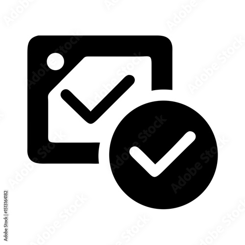 Checkmark Icon – Black Vector Confirm Symbol for Success, Completion, and Selection in UI

