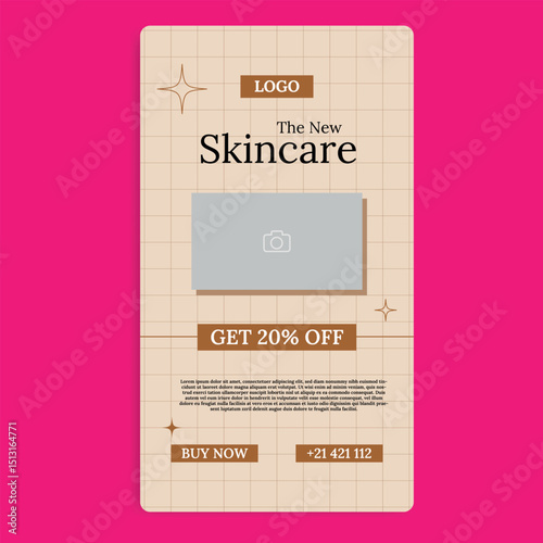 Skincare,Cosmetic, and Beauty Care Social Media Story Template