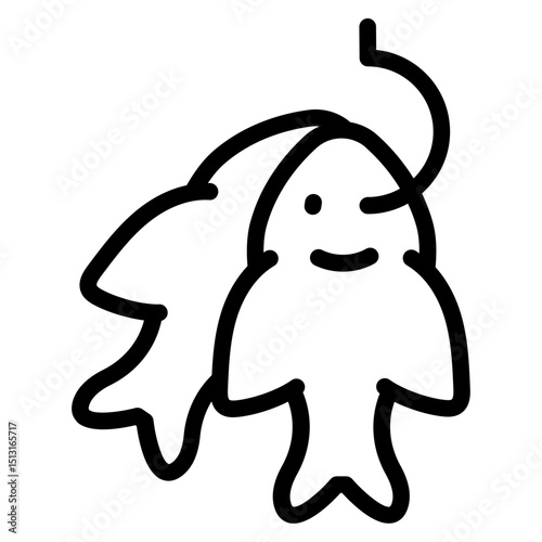 Get fish Line Icon