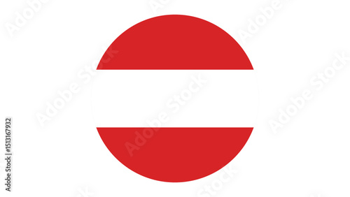 Austria Flag - National Emblem, Vector Illustration, Country Symbol, Austrian National Flag Graphic
