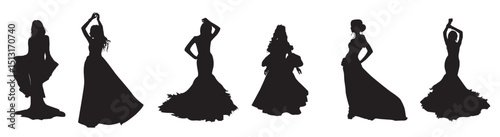 women fancy dress silhouette
