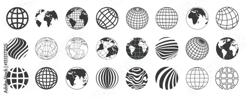 world globe icon abstract wireframe geometric planet earth logo linear global worldwide network symbol