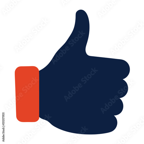 Silhouette of Hand Giving Thumbs Up Vector, Thumbs Up Hand Silhouette Design
