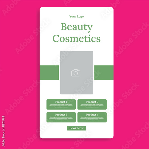 Skincare,Cosmetic, and Beauty Care Social Media Story Template