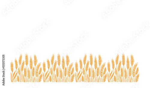 seamless  design rice, rice flour, package, rice powder, sheaf of paddy vector 