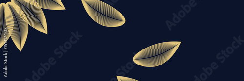 Vector art deco leaves luxury background, elegant vintage fancy floral pattern.