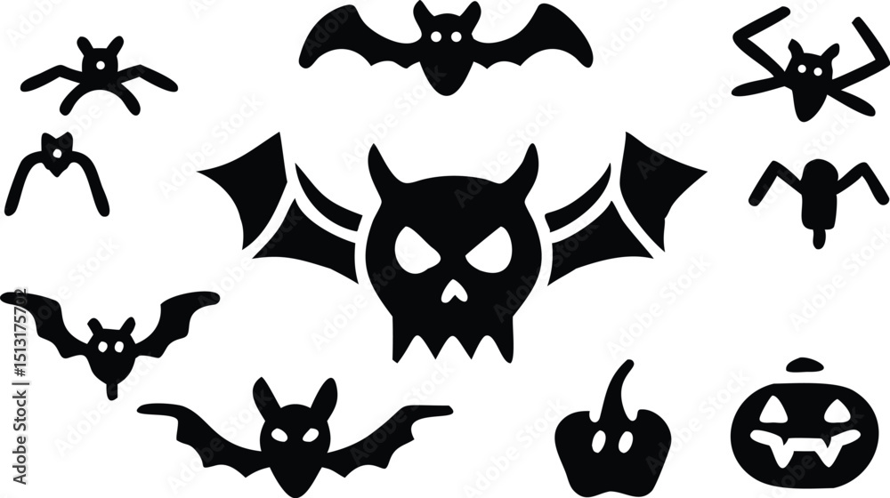 Naklejka premium Halloween silhouette collection.eps