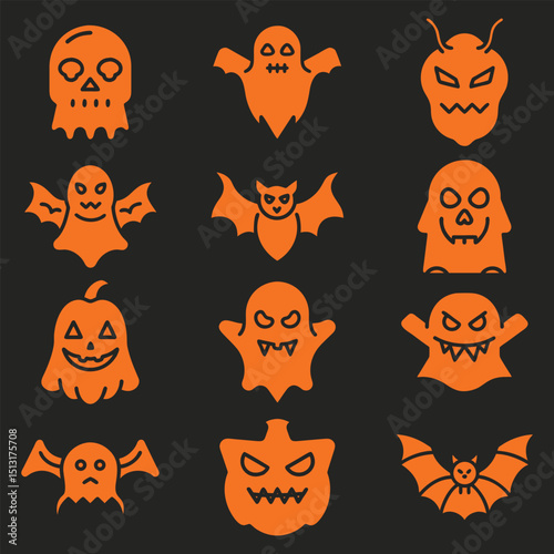 halloween pumpkin set