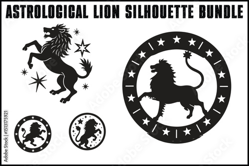 Zodiac Leo Lion Silhouette Pack