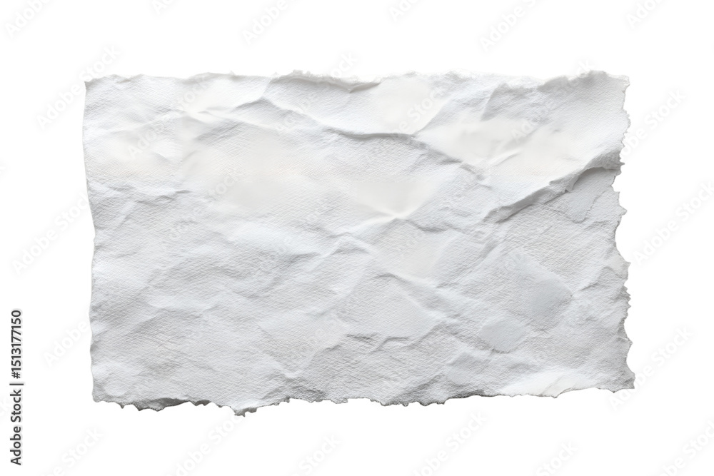 Crumbled White Paper Texture Grunge Background for Design