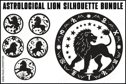 Zodiac Leo Lion Silhouette Pack