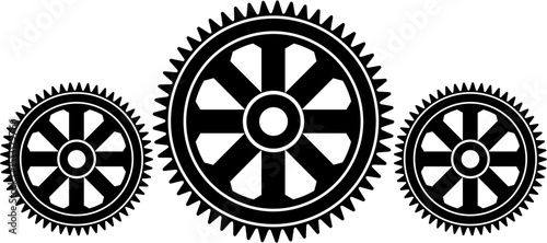 Gear wheel icons vector 