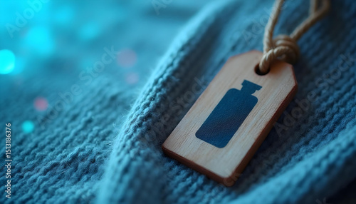 Eco-Friendly Knitted Blanket with Sustainable Tag Design