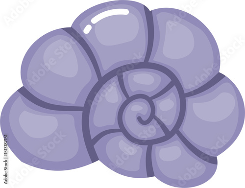 Cute Purple Seashell illustration
