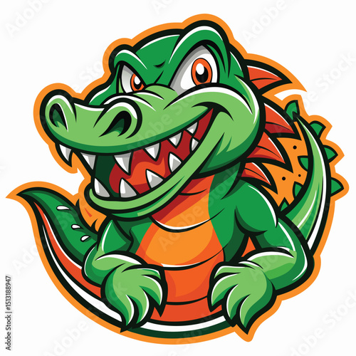 cartoon crocodile vector illustration