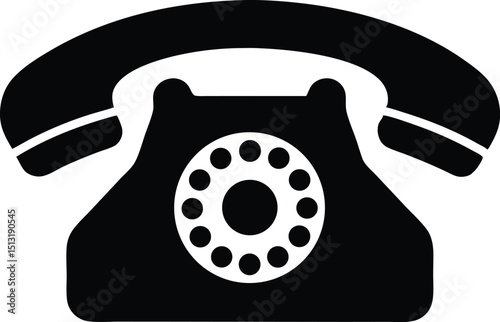 old phone isolated on white