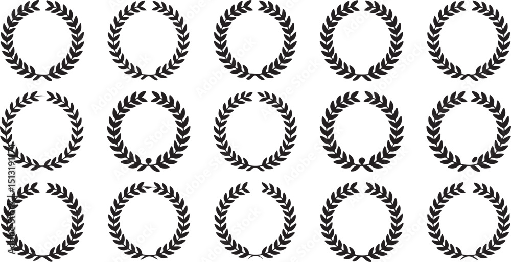 Classic Laurel Wreath Collection – Set of Hand-Drawn Victory and Achievement Symbols for Logos, Awards, and Designs Classic Laurel Wreath Collection – Set of Hand-Drawn Victory and Achievement Symbols for Logos, Awards, and Designs
