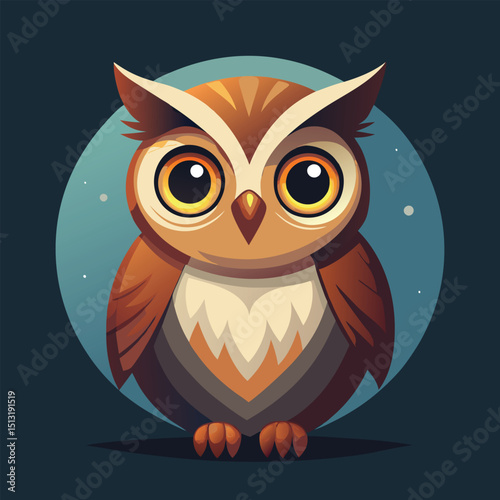 owl on a black background