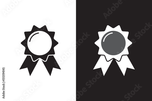 Award Medal Icon Vector illustrator, Logo Design. award ribbon rosette