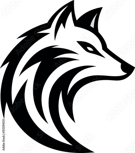 Wolf head logo. fox face logo. vector face logo 