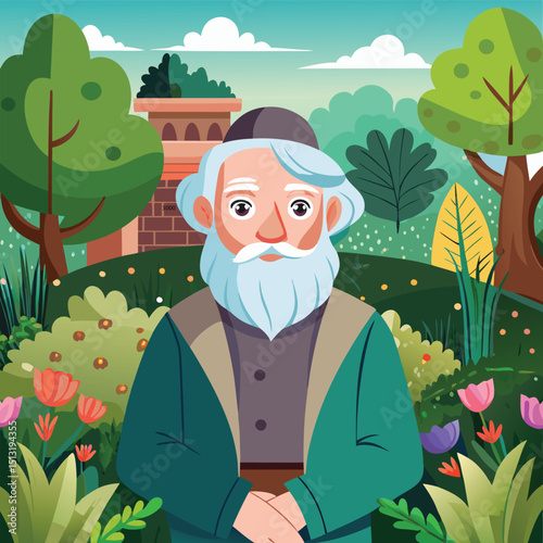 man in the garden