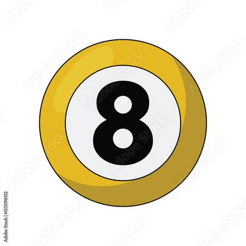 Billiard Ball Vector Illustration
